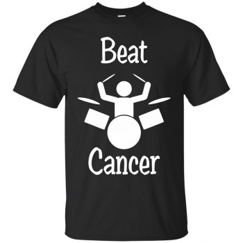 i beat cancer t shirt - black