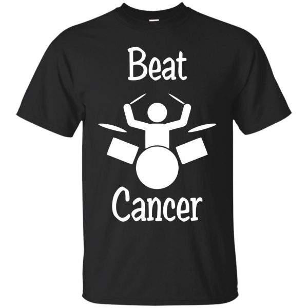 i beat cancer t shirt - black
