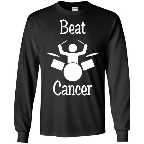 i beat cancer long sleeve - black