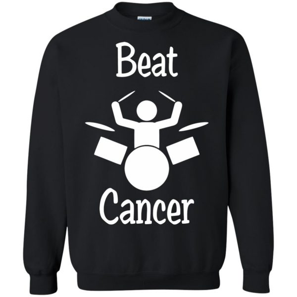 i beat cancer sweatshirt - black