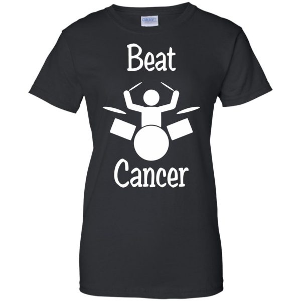 i beat cancer womens t shirt - lady t shirt - black