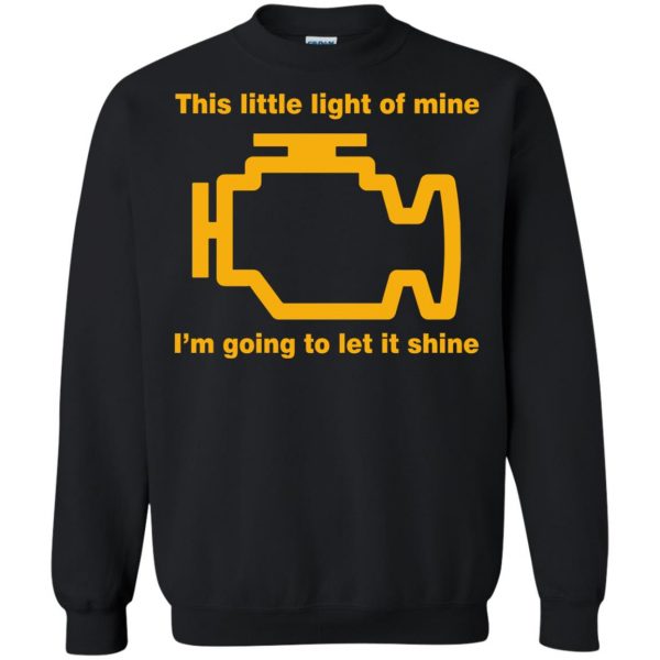 check engine light sweatshirt - black