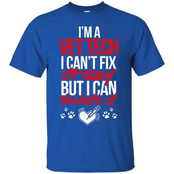 vet tech t shirt - royal blue