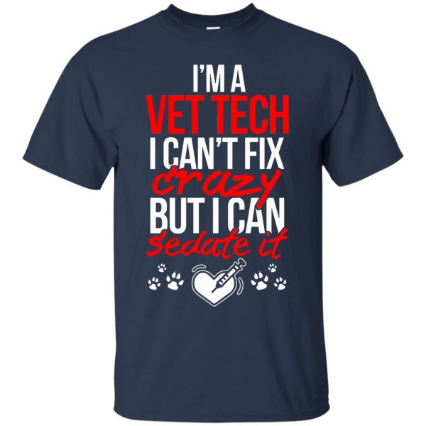 vet tech t shirt - navy blue