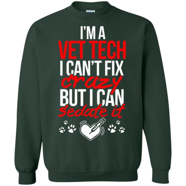 vet tech sweatshirt - forest green