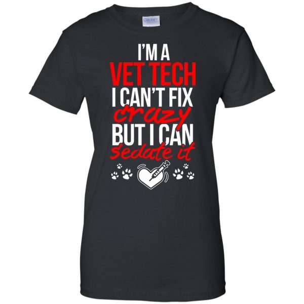 vet tech womens t shirt - lady t shirt - black
