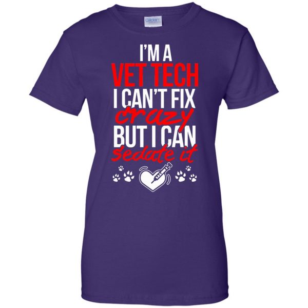 vet tech womens t shirt - lady t shirt - purple