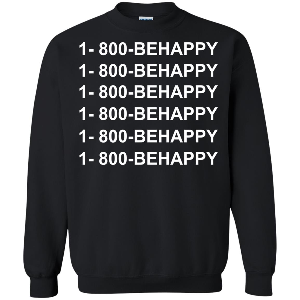 1 800 behappy sweatshirt - black