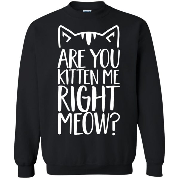 are you kitten me right meow sweatshirt - black
