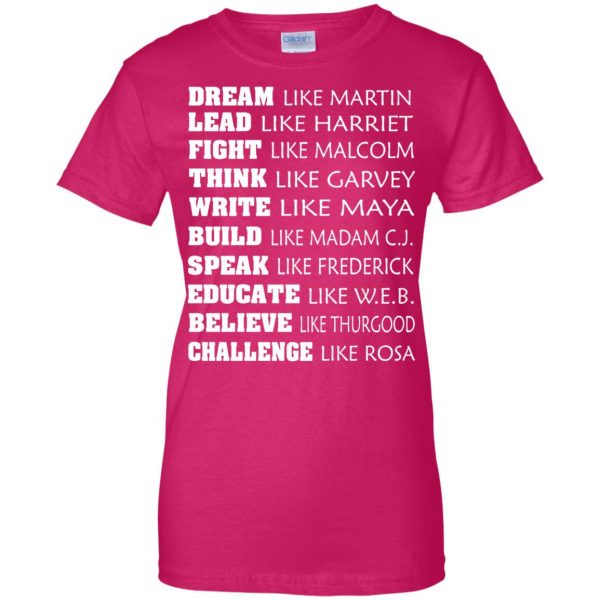 dream like martin womens t shirt - lady t shirt - pink heliconia