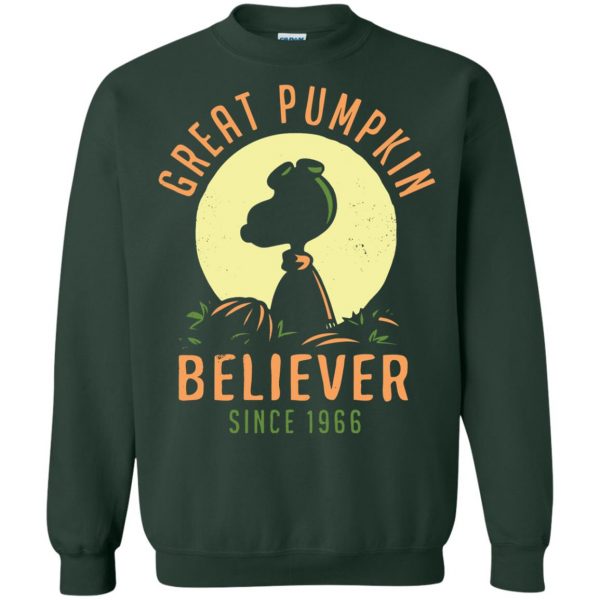 great pumpkin believer sweatshirt - forest green