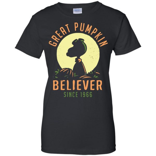 great pumpkin believer womens t shirt - lady t shirt - black