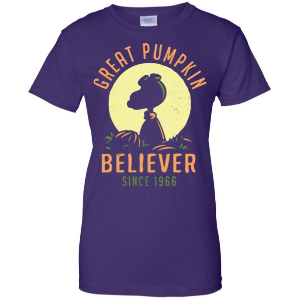 great pumpkin believer womens t shirt - lady t shirt - purple