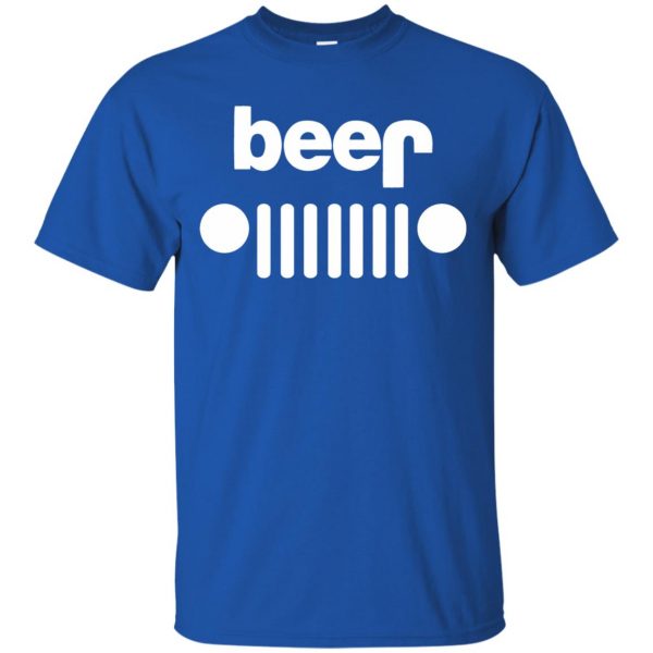 beer jeep t shirt - royal blue