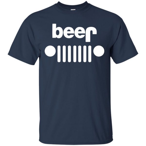 beer jeep t shirt - navy blue