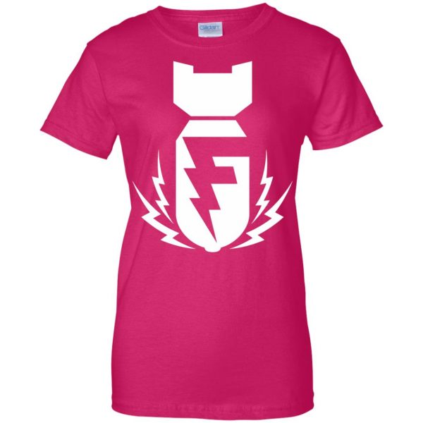 f bomb womens t shirt - lady t shirt - pink heliconia