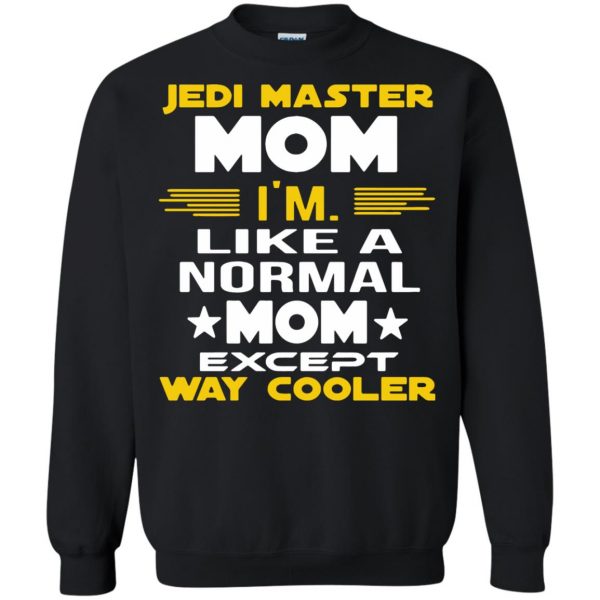 jedi master mom sweatshirt - black