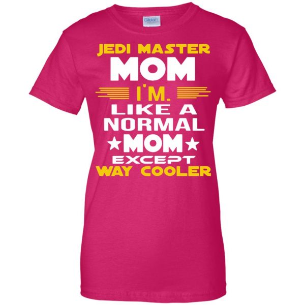 jedi master mom womens t shirt - lady t shirt - pink heliconia