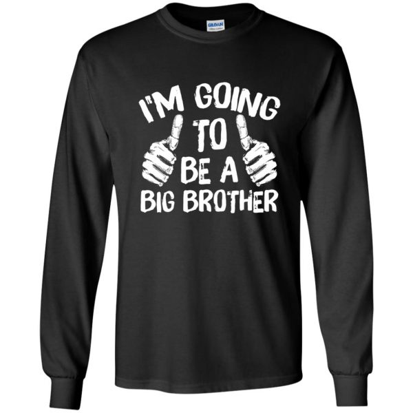I'm Going To Be A Big Brother kids long sleeve - black