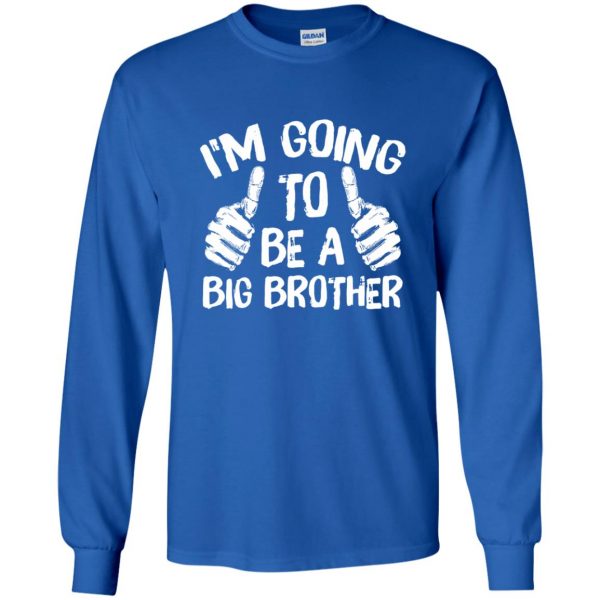 I'm Going To Be A Big Brother kids long sleeve - royal blue