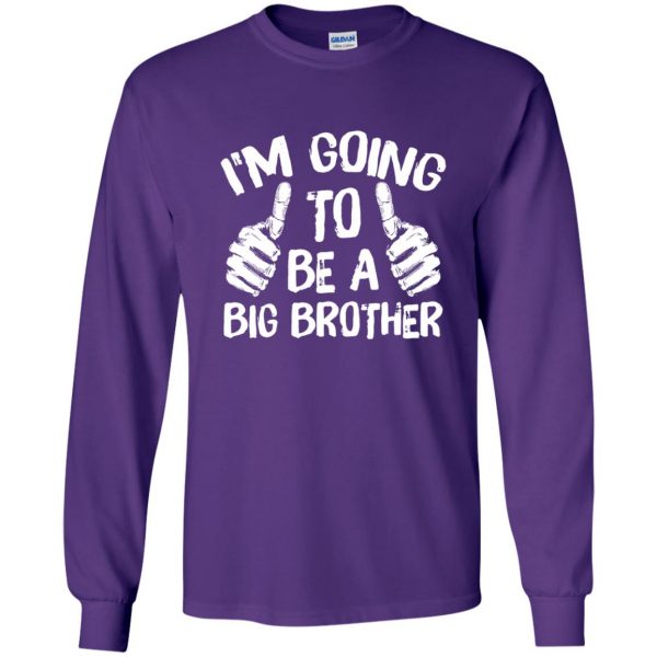 I'm Going To Be A Big Brother kids long sleeve - purple