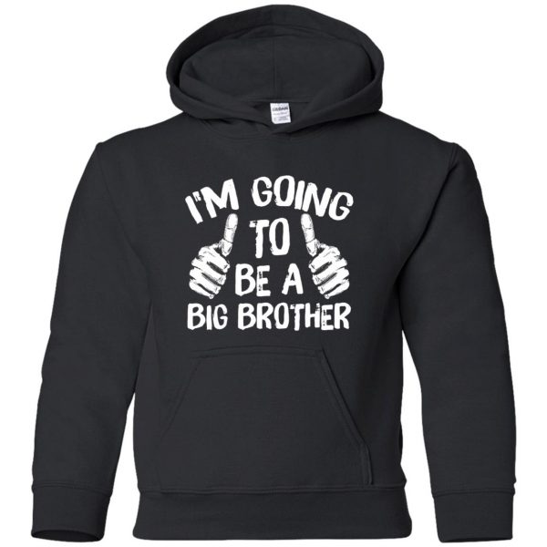 I'm Going To Be A Big Brother kids hoodie - black