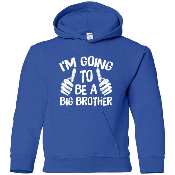 I'm Going To Be A Big Brother kids hoodie - royal blue