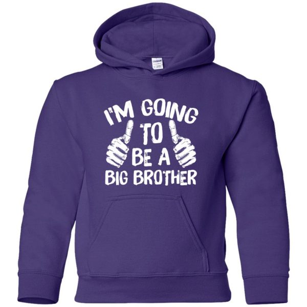 I'm Going To Be A Big Brother kids hoodie - purple