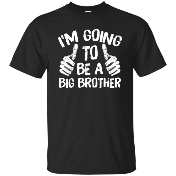 I'm Going To Be A Big Brother kids t shirt - black