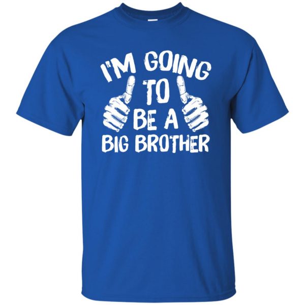 I'm Going To Be A Big Brother kids t shirt - royal blue