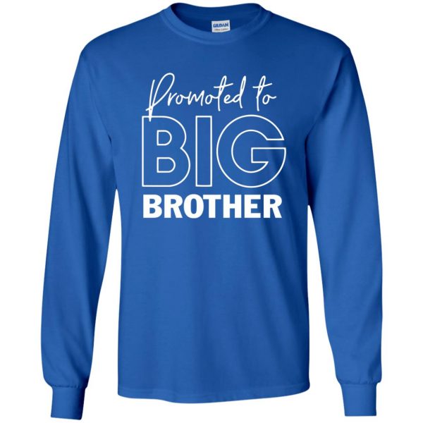Promoted To Big Brother kids long sleeve - royal blue