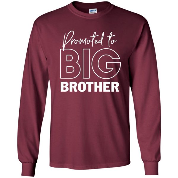 Promoted To Big Brother kids long sleeve - maroon