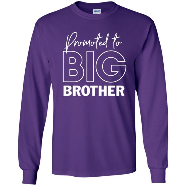 Promoted To Big Brother kids long sleeve - purple