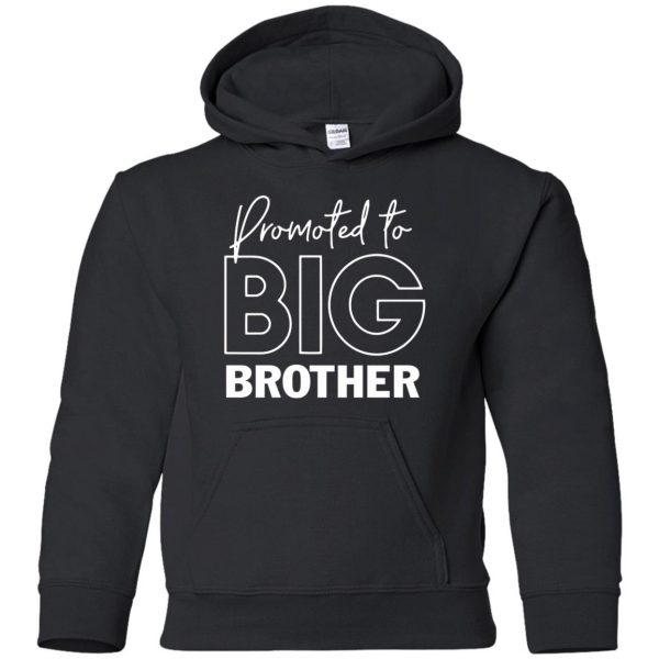 Promoted To Big Brother kids hoodie - black