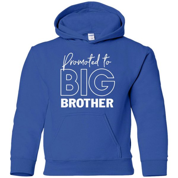 Promoted To Big Brother kids hoodie - royal blue