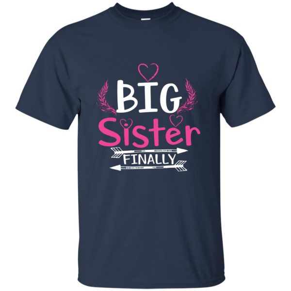 Big Sister Finally t shirt - navy blue