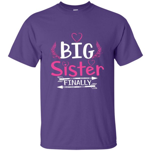 Big Sister Finally t shirt - purple