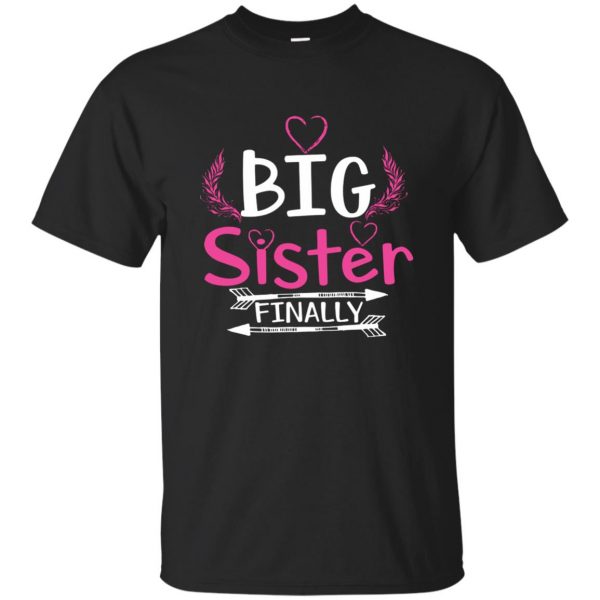 Big Sister Finally kids t shirt - black