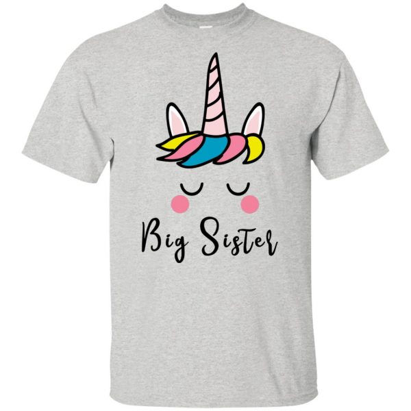 Unicorn Big Sister kids t shirt - ash