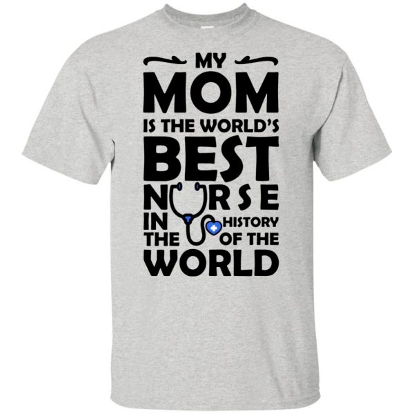 my mom is a nurse shirt kids t shirt - ash