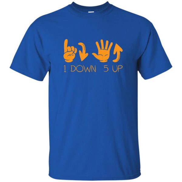1 down 5 up t shirt t shirt - royal blue