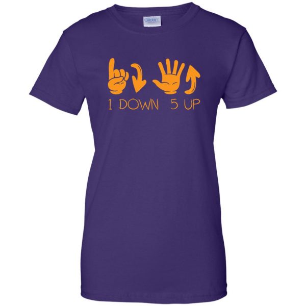 1 down 5 up t shirt womens t shirt - lady t shirt - purple