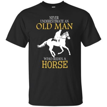 horse riding man - black