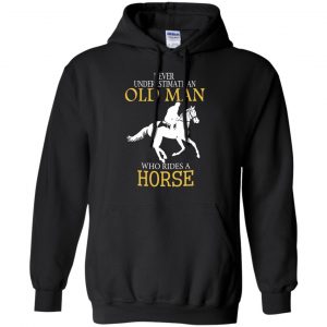 black horse riding shirt