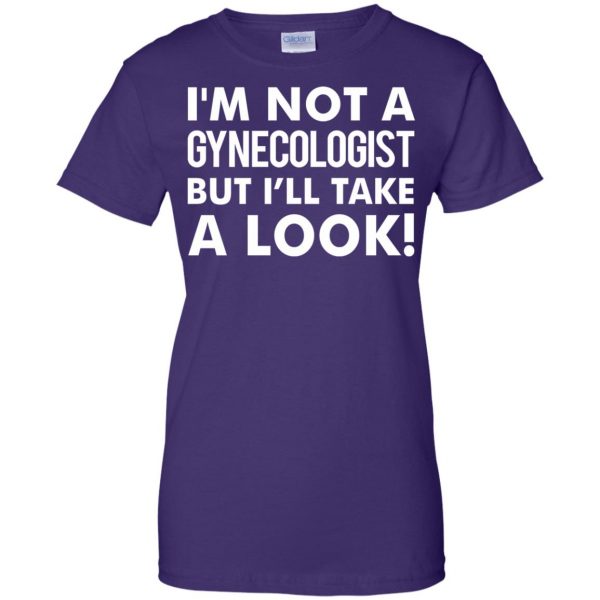 i'm not a gynecologist womens t shirt - lady t shirt - purple