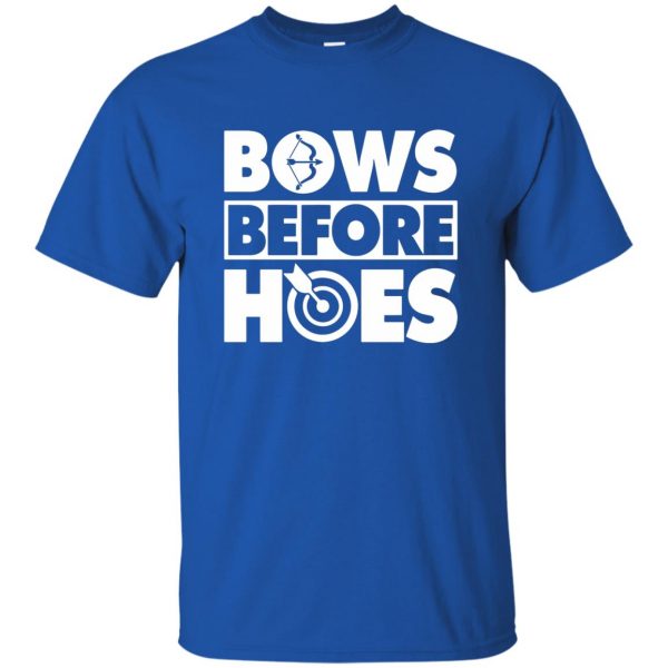 Bows Before Hoes t shirt - royal blue