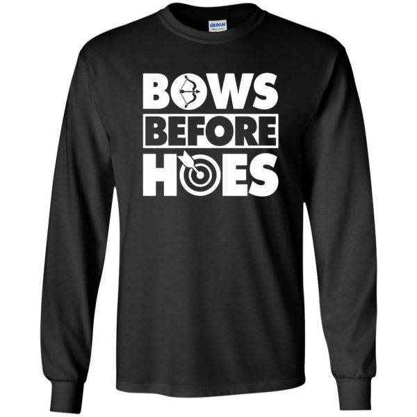 Bows Before Hoes long sleeve - black