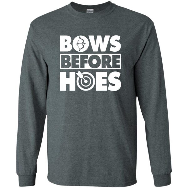 Bows Before Hoes long sleeve - dark heather