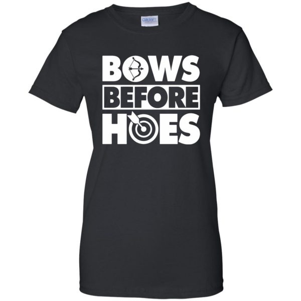 Bows Before Hoes womens t shirt - lady t shirt - black