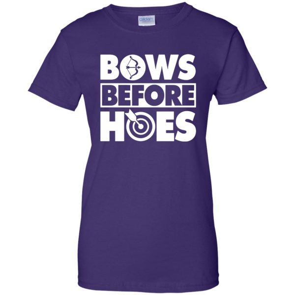 Bows Before Hoes womens t shirt - lady t shirt - purple